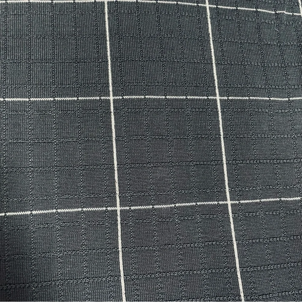 Genelli Silk Windowpane Black Knit Sweater Size XL